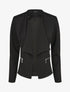 Veste droite uni poches zippées - Noir - 4
