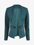 Veste droite uni poches zippées - Bleu canard - 1