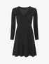 Robe pull uni coupe patineuse - Noir - 4