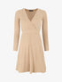 Robe pull uni coupe patineuse - Camel - 1