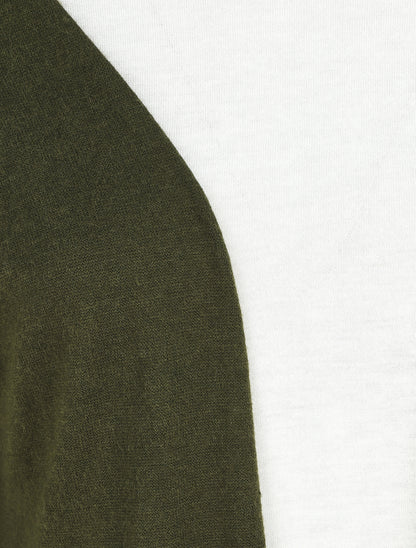 Ensemble gilet et t-shirt bicolore - Kaki - 3