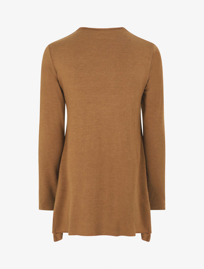 Gilet basique en maille - Camel - 2