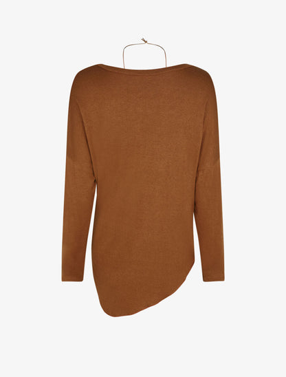 Pull fin uni à nouer - Camel - 2