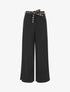 Pantalon ample taille haute uni - Noir - 1