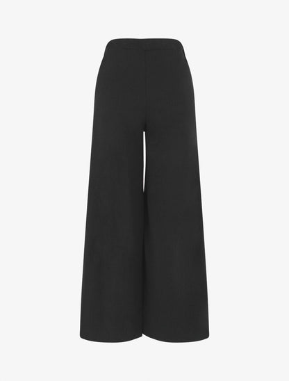 Pantalon ample taille haute élastiquée - Noir - 2
