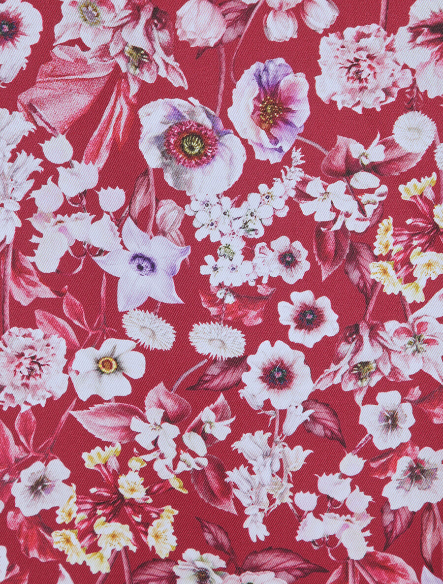 Robe longue à imprimé fleuri - Bordeaux - 4