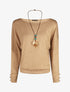 Pull ample à épaules dénudées - Camel - 1