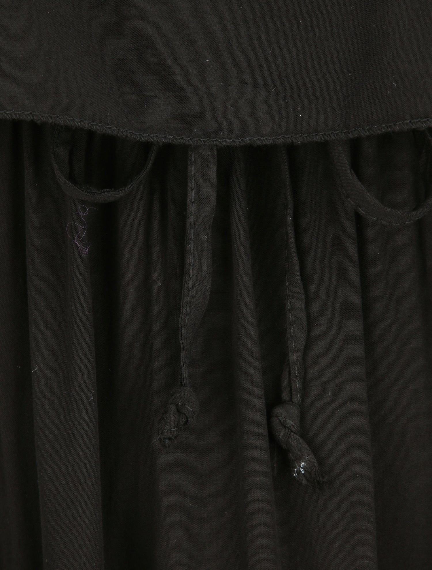 Robe mi-longue asymétrique à grand rabat - Noir - 4