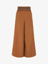 Pantalon ample uni élastiqué - Camel - 1