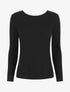 Pull droit dos en V dentelle - Noir - 4