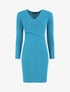 Robe courte ajustée manches longues - Bleu canard - 6