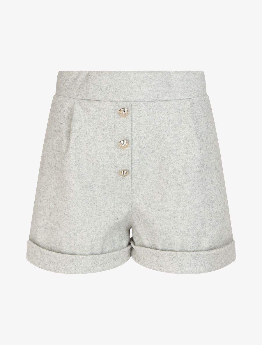 Short droit taille haute - Gris clair - 1
