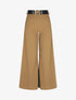 Pantalon ample taille haute uni - Camel - 4