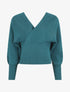 Pull crop top à manches longues - Bleu canard - 1