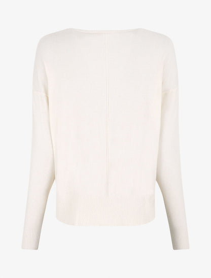 Pull fin uni classique - Crème - 2