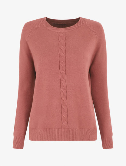 Pull fin uni basique à col rond - Vieux rose - 4