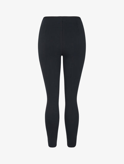Pantalon à pont à bords fendus - Noir - 2