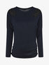 Pull droit empiècements crochet - Marine - 4