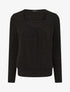 Pull uni à détail irisé - Noir - 1