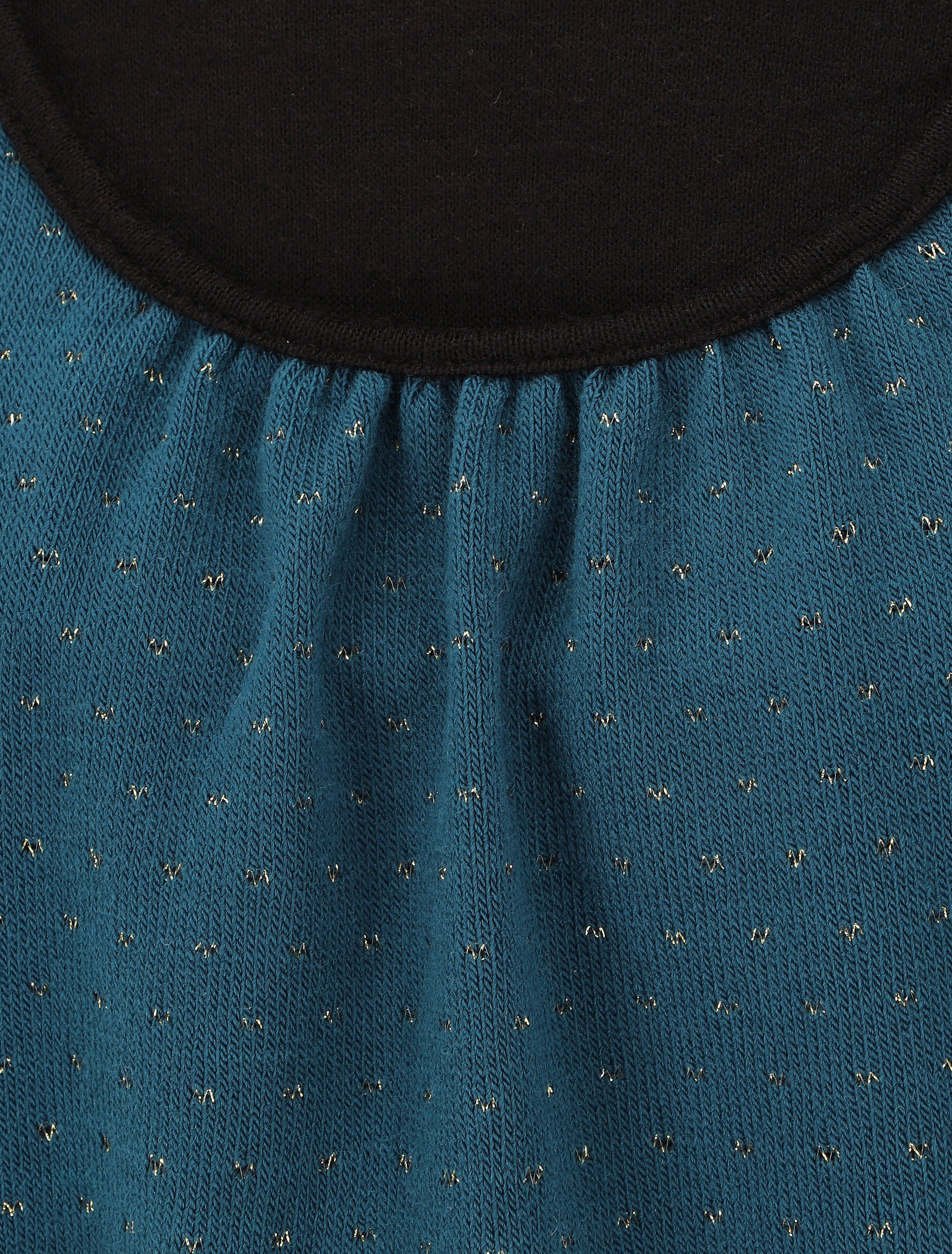Pull uni à détail irisé - Bleu canard - 3