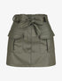 Short droit style jupe en simili - Kaki - 4