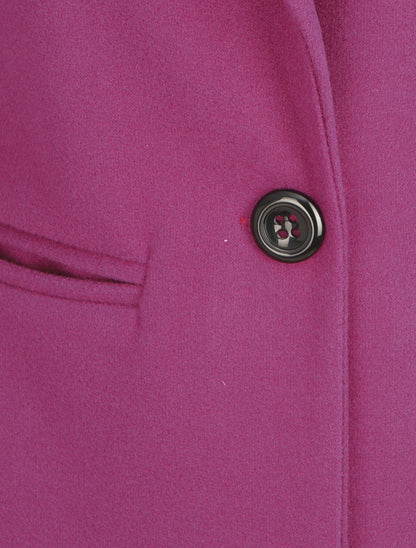 Manteau droit mi-long - Violine - 3