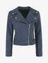 Veste en suédine style perfecto - Marine - 1