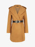 Manteau à capuche ceinturé - Camel - 1