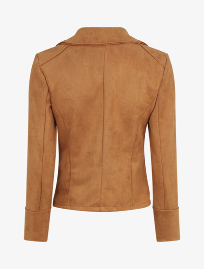 Veste courte en suédine - Camel - 2