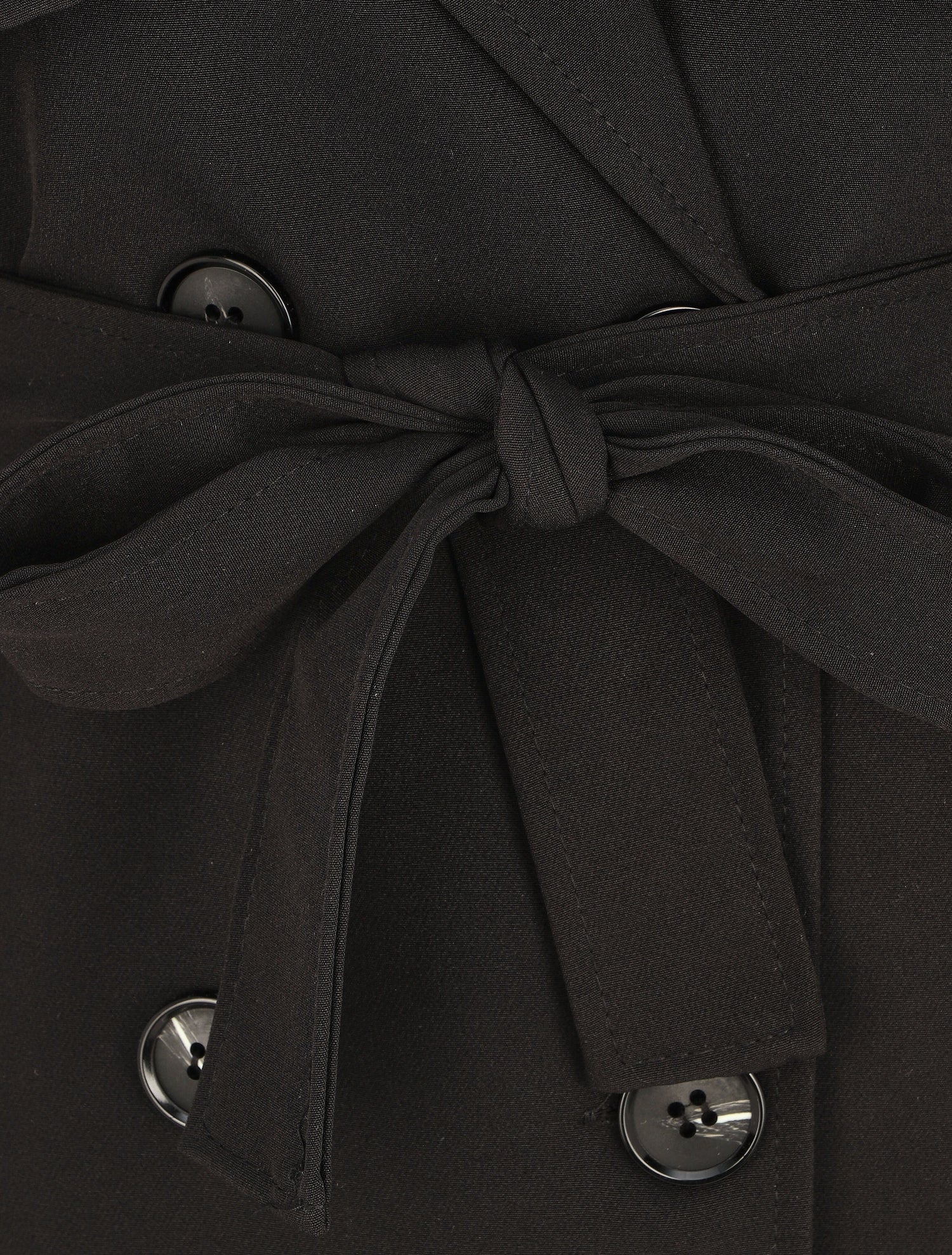 Trench oversize ceinturé - Noir - 3