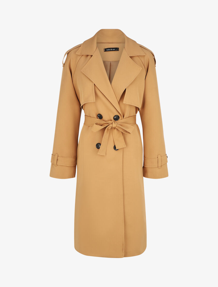 Trench oversize ceinturé - Camel - 1
