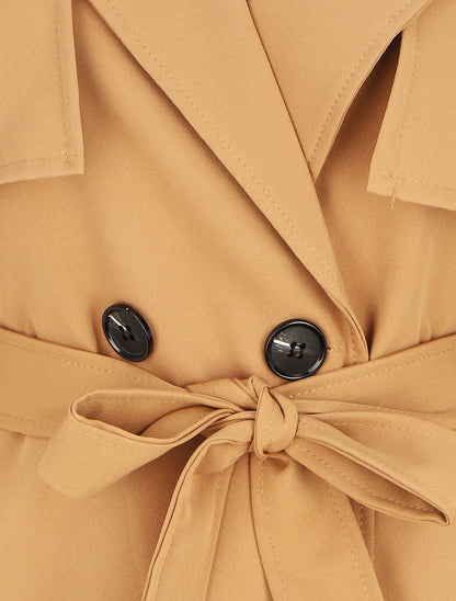 Trench oversize ceinturé - Camel - 3