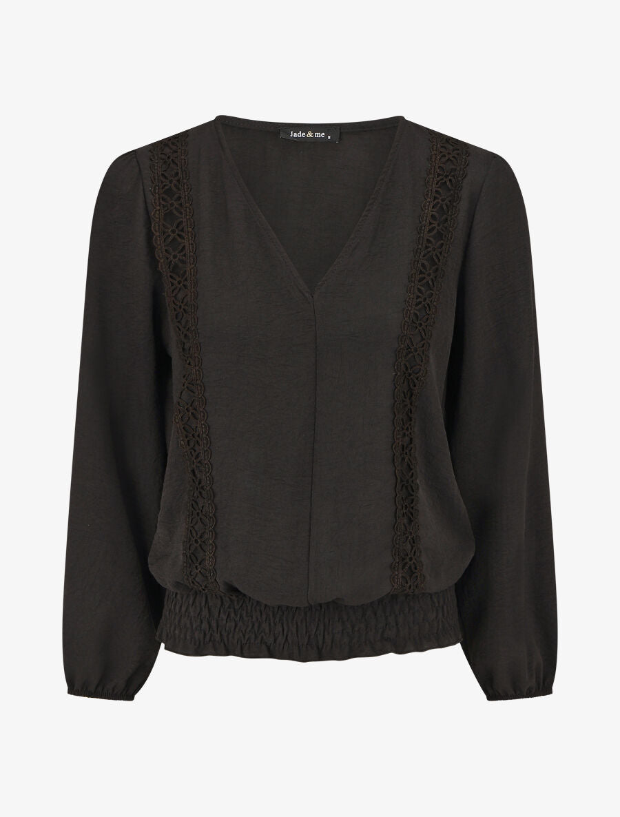 Top élastiqué à crochet - Noir - 4