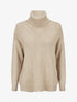 Pull uni à col roulé - Beige - 4