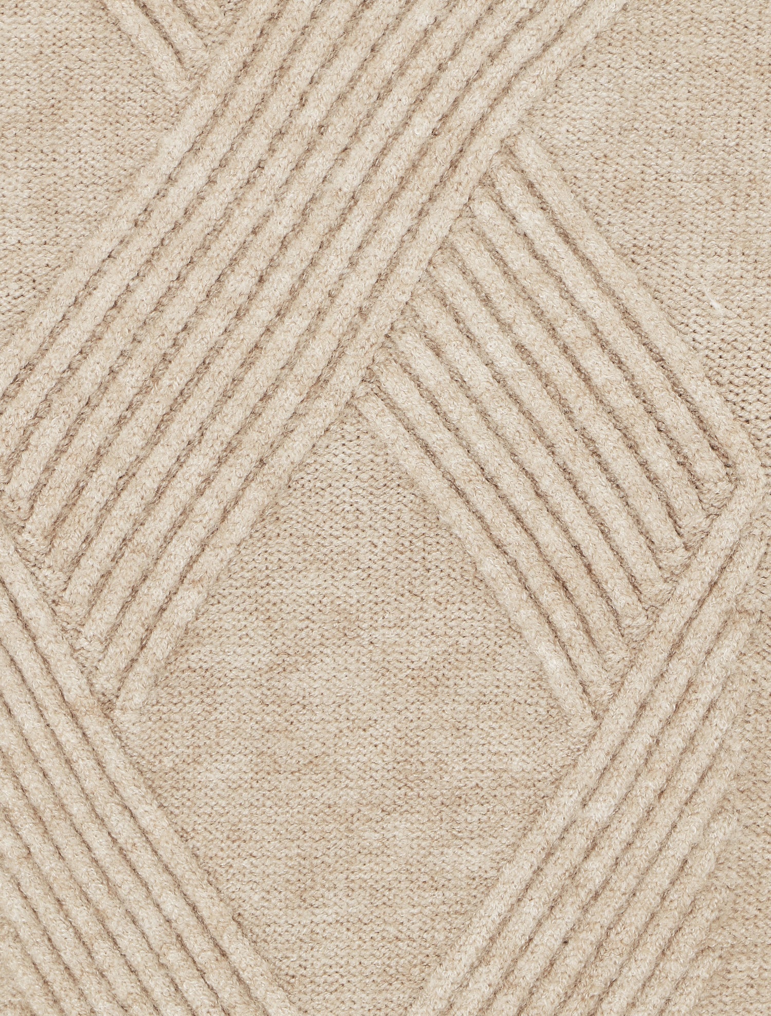 Pull uni à col roulé - Beige - 3