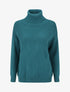 Pull uni à col roulé - Bleu canard - 1