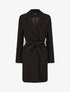 Manteau long classique coupe droite - Noir - 1