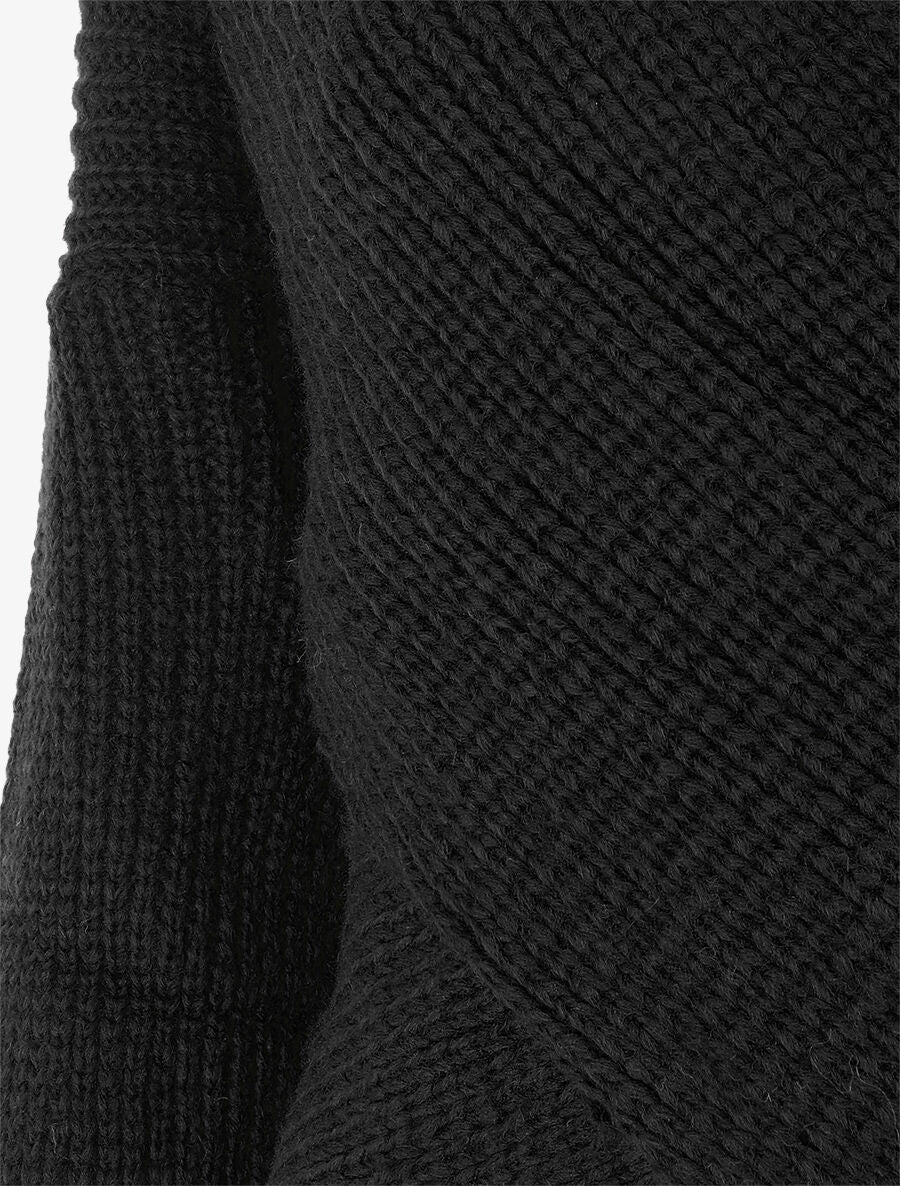 Pull cache-coeur en maille - Noir - 3
