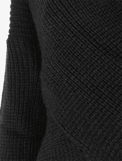 Pull cache-coeur en maille - Noir - 3