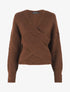 Pull cache-coeur en maille - Marron - 4