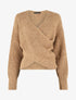 Pull cache-coeur en maille - Camel - 1