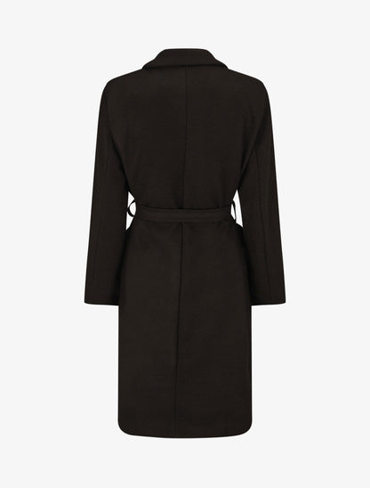 Manteau long coupe droite - Noir - 2
