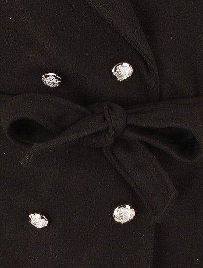 Manteau long coupe droite - Noir - 3