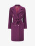 Manteau long coupe droite - Violet - 1