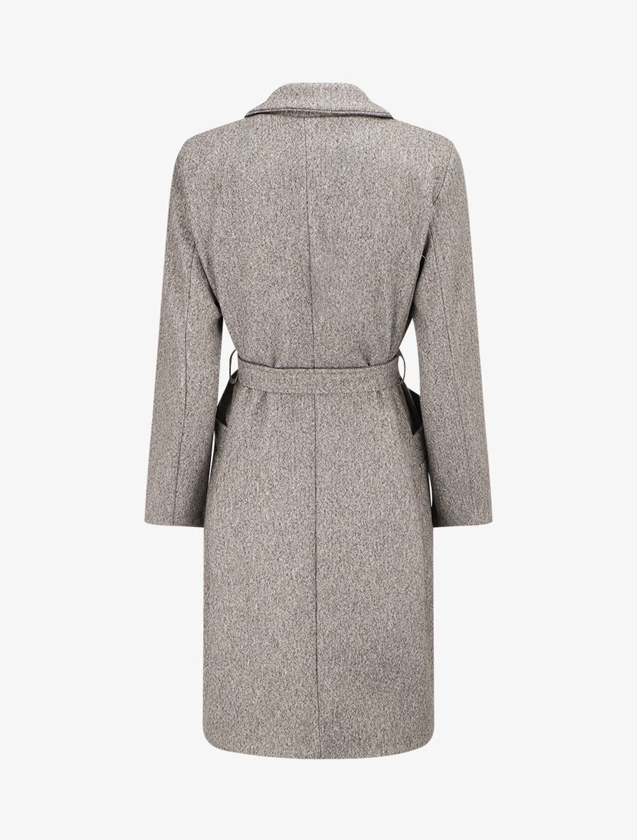 Manteau long coupe droite - Gris - 2