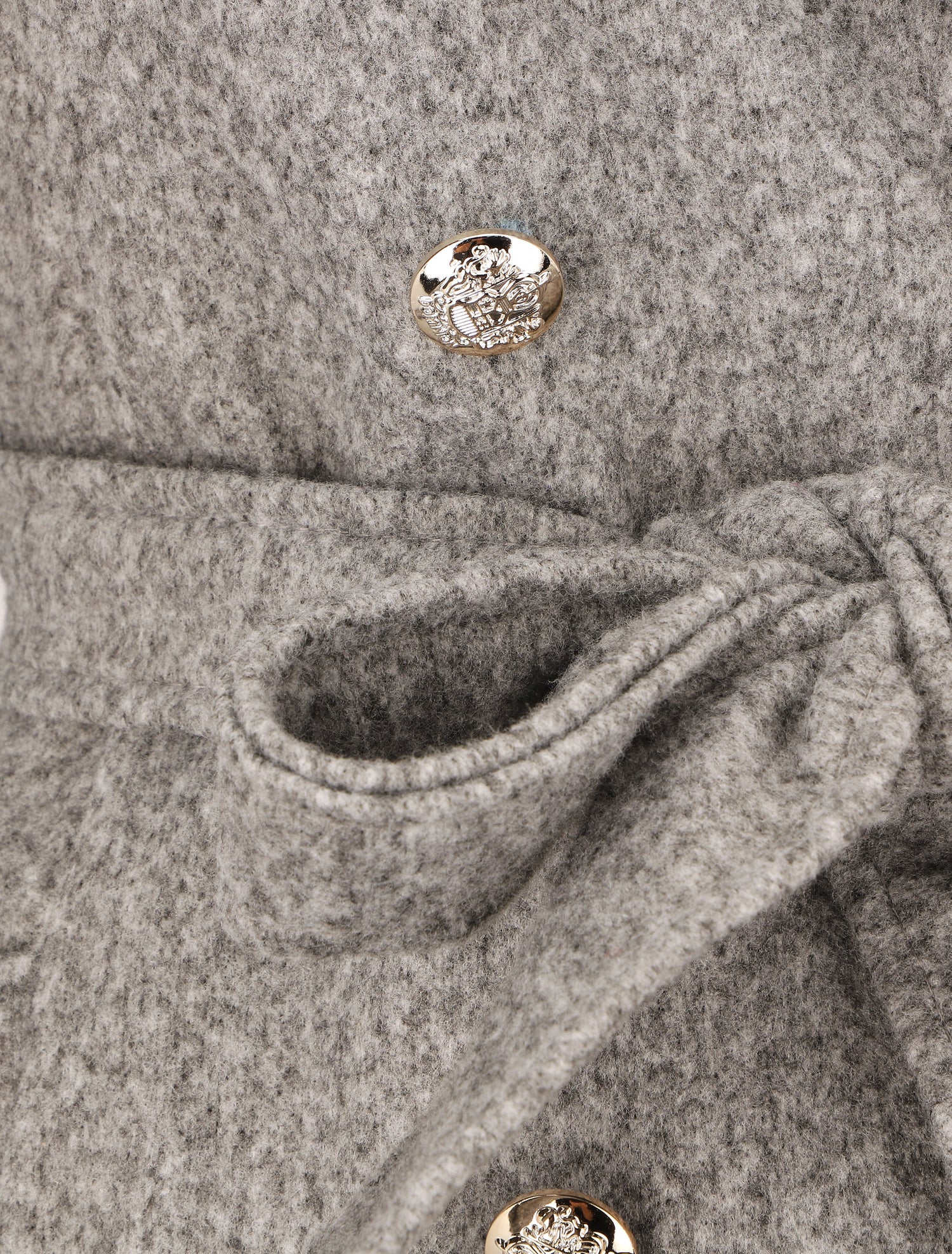 Manteau long coupe droite - Gris - 3