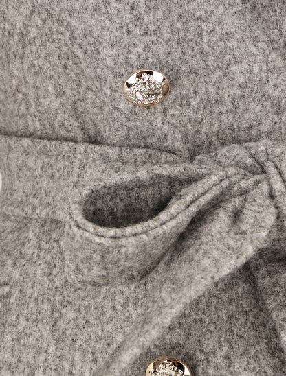 Manteau long coupe droite - Gris - 3