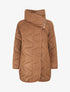 Doudoune fine ample col montant - Camel - 4