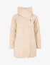 Doudoune fine ample col montant - Beige - 4