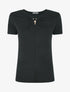 T-shirt à empiècement doré - Noir - 1